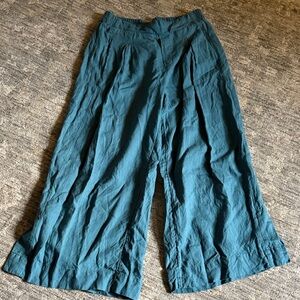 Athleta Blue Wide-Leg linen Pants - women’s size 10T  - great condition